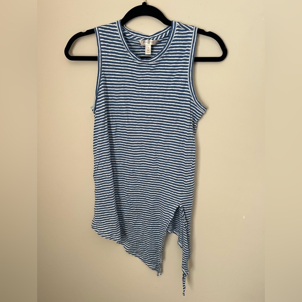 Banana Linen Tank w side tie​